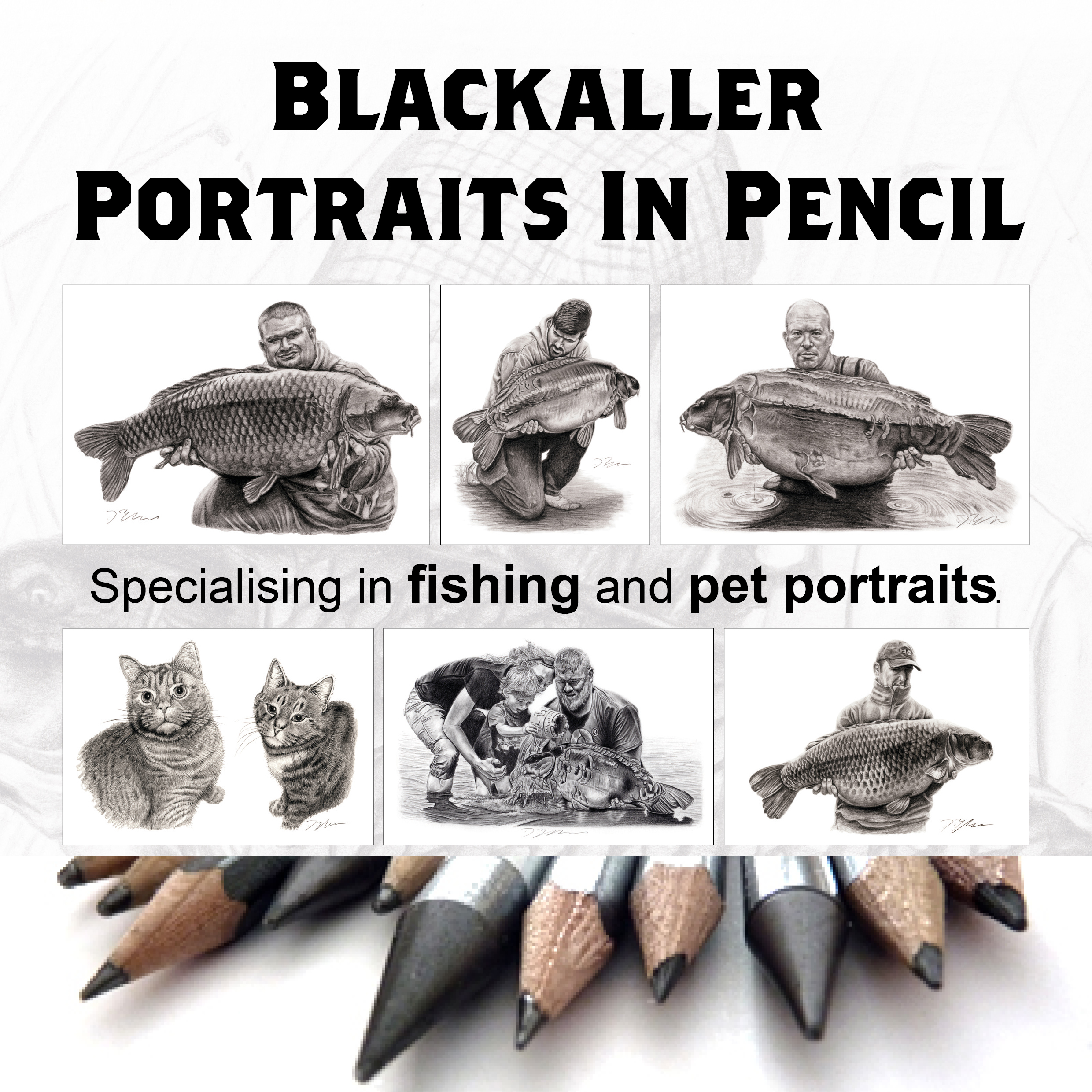 Blackaller Portraits In Pencil, David Blackaller artwork.